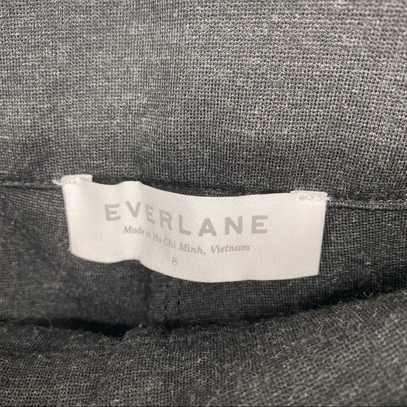 Everlane Stretch Ponte Slim Skinny Pants Charcoal Side Zip - Picture 3 of 7
